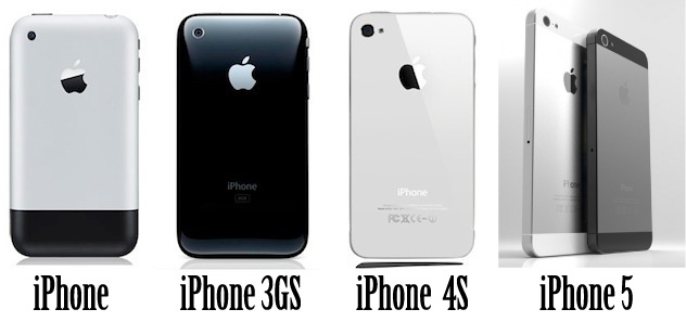 iPhone 5 VS iPhone 4 VS iPhone 3GS 規格比較表