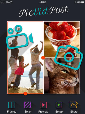 【iOS APP】PicVidPost 動靜皆宜~隨意拼貼影片+照片