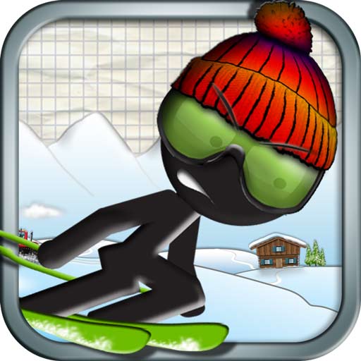 【iOS APP】Stickman Ski Racer 與火柴人一起參加競速滑雪比賽