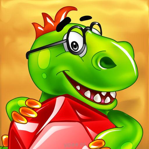 【iOS APP】Daddy Dino Rocks 小恐龍寶石串連遊戲