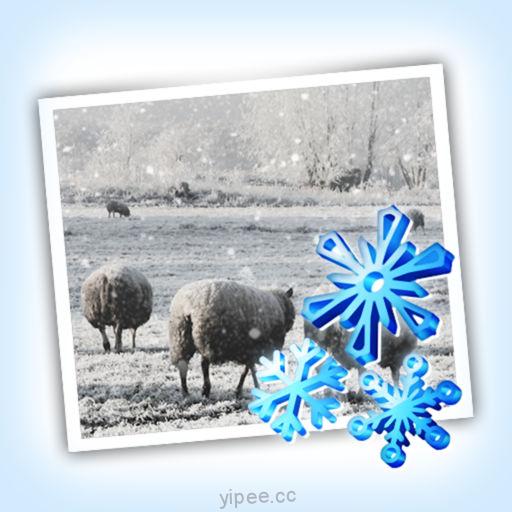 【iOS APP】Snow Daze 雪花飄飄美景重現~雪花佈景照片後製軟體