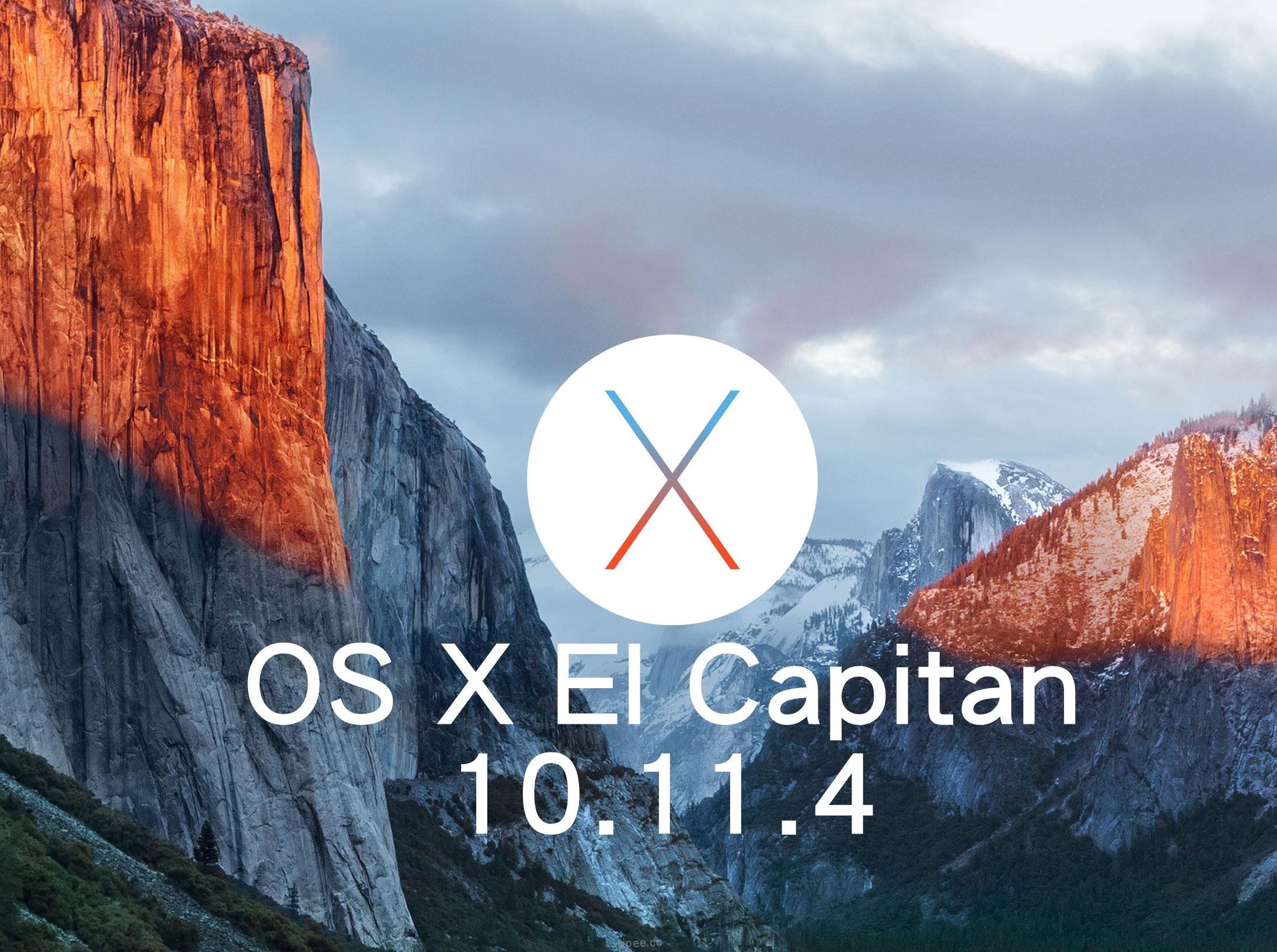 Mac OS X El Capitan 10.11.4 開放更新！