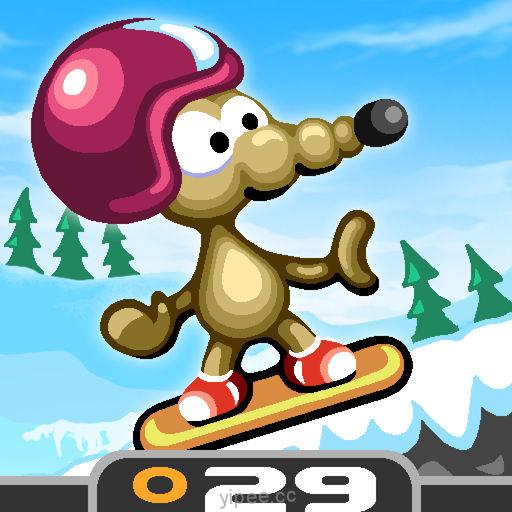 【iOS APP】Rat On A Snowboard 老鼠滑雪遊戲