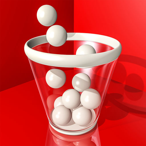 【iOS APP】100 Balls 3D 杯子接球休閒遊戲(3D版)