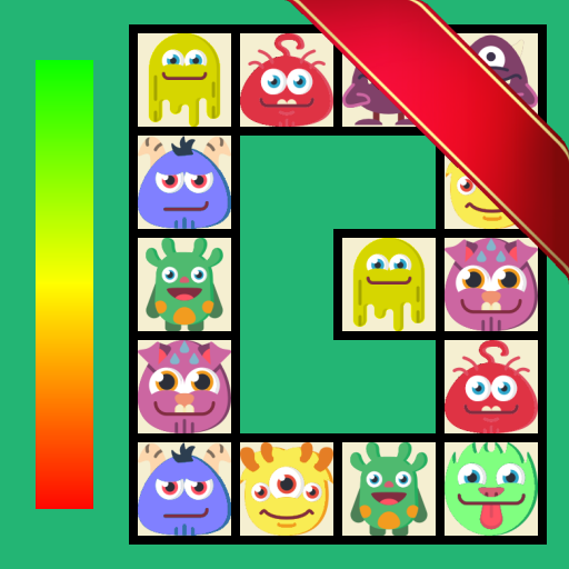 【Android APP】Connect: cute monsters and food. Casual game 彩色怪物對對碰配對消除遊戲