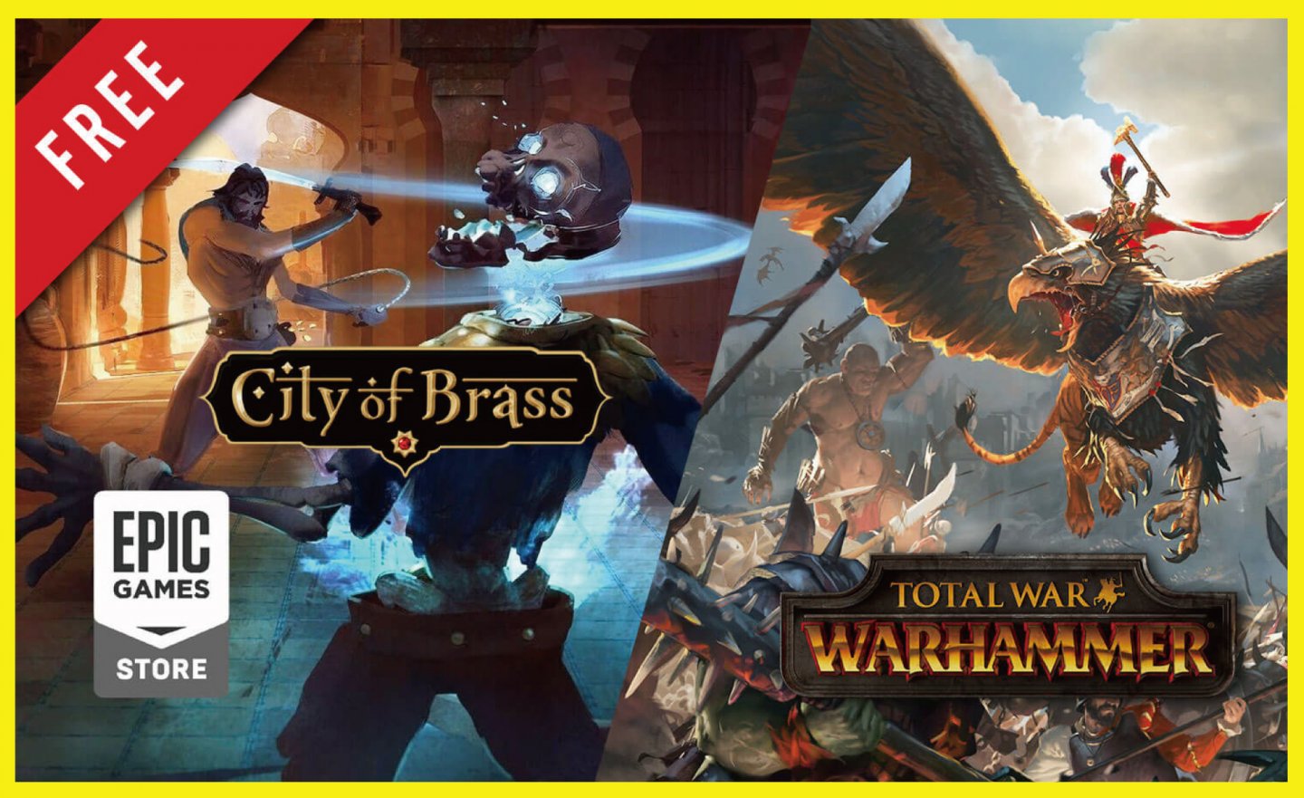 【限時免費】《City of Brass》與《Total War: WARHAMMER》放送中，2022 年 4 月 7 日 23:00 前領取