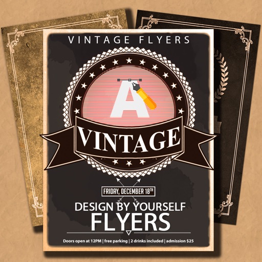 【iOS APP】Vintage Logo & Poster Maker 老式標誌及海報製作